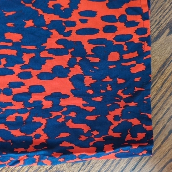 ASOS red/navy print dress abstract animal print viscose short sheath dress sz 8 - Picture 4 of 11